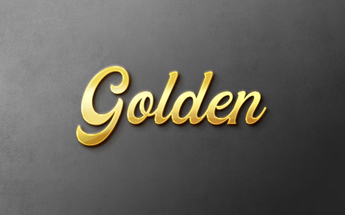 Gig Preview - Turn your logo or text into gold 3d effect fast best price