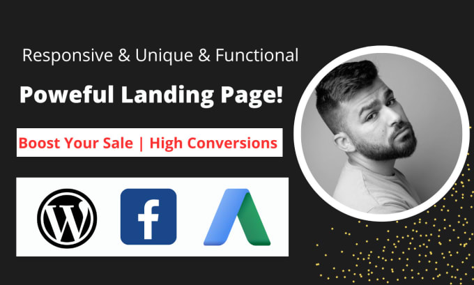 Gig Preview - Build landing page on wordpress for high conversions and leads