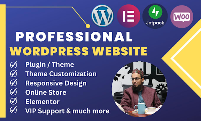 Gig Preview - Build professional website in wordpress