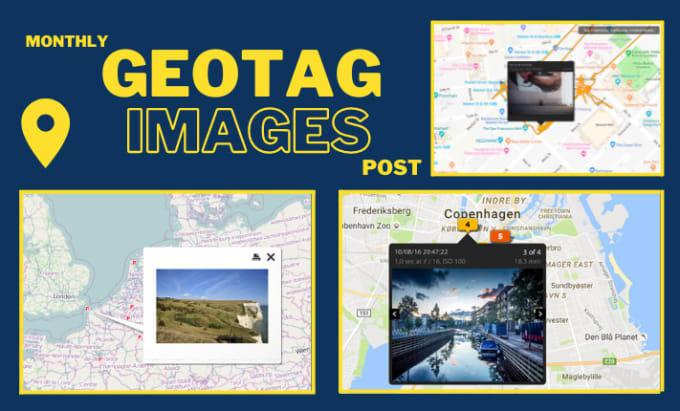 Gig Preview - Posts gmb geotag images with content for local business ranking