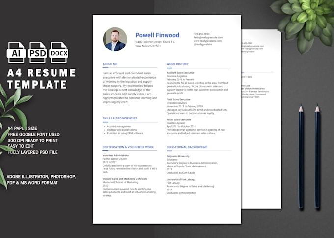 Gig Preview - Design professional cv, resume in just 6 hours