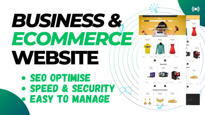 Gig Preview - Design wordpress ecommerce  website or woocommerce online store