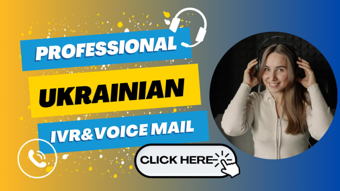 Gig Preview - Record a catchy female ukrainian IVR voicemail voice over