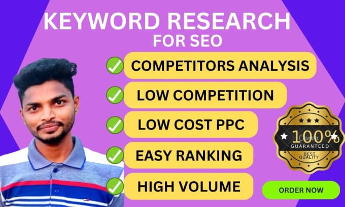 Gig Preview - Do best SEO keyword research and competitor analysis