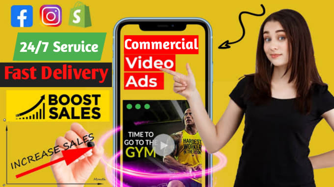 Gig Preview - Create commercial video ads for facebook ad