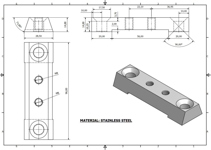 Gig Preview - Redraw mechanical drawings from pdf file or pictures to autocad or inventor