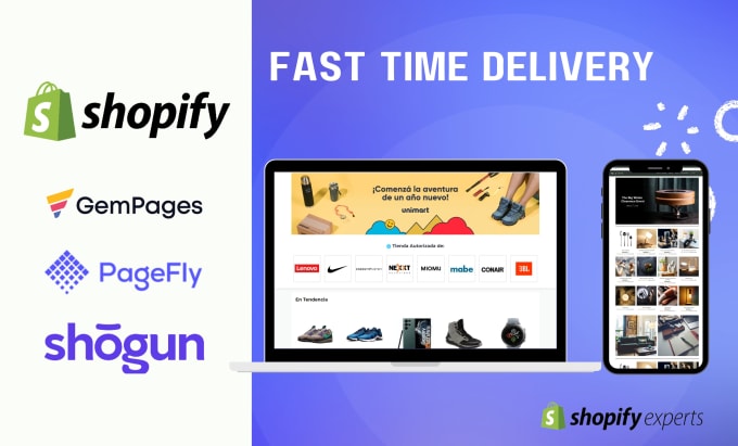 Gig Preview - Clone shopify store or shopify website redesign by gempages pagefly