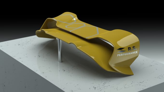 Gig Preview - Do automotive parts from 3d scans artec scanner car rear spoiler