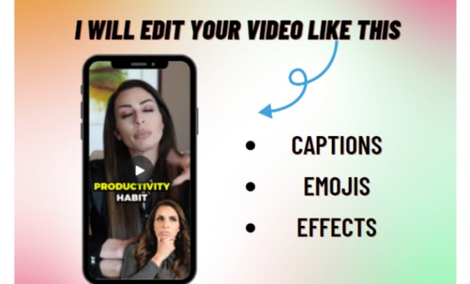 Gig Preview - Add word by word captions to your tiktoks, reels ,yotube shorts