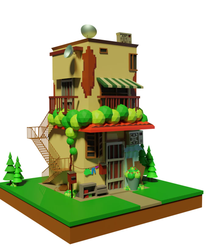 Gig Preview - Create a 3d low poly environment and model from your details plans