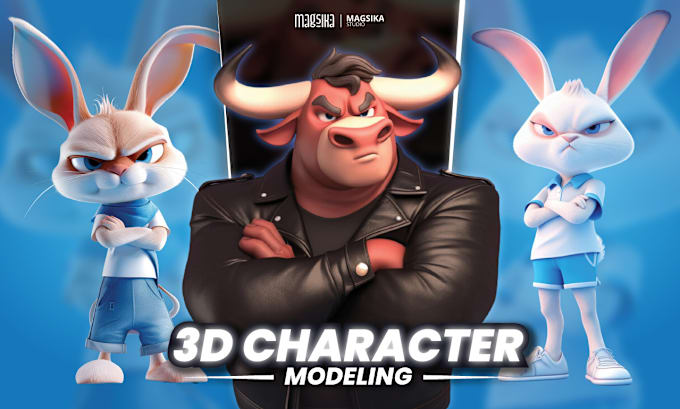 Gig Preview - Design 3d character and cartoon model in blender