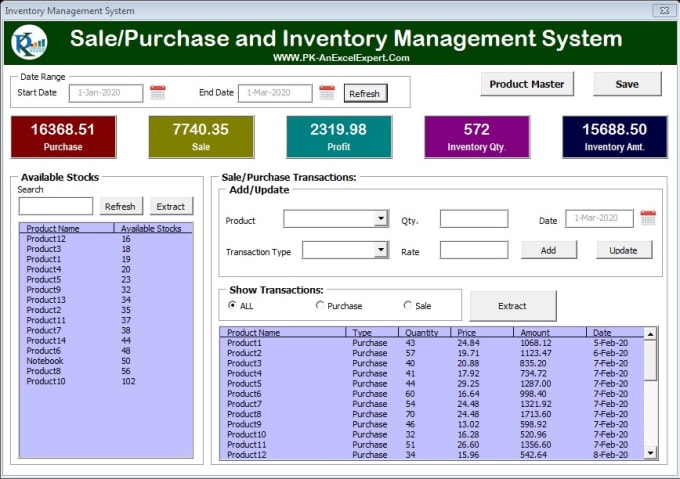 Gig Preview - Create inventory management system for small scale business