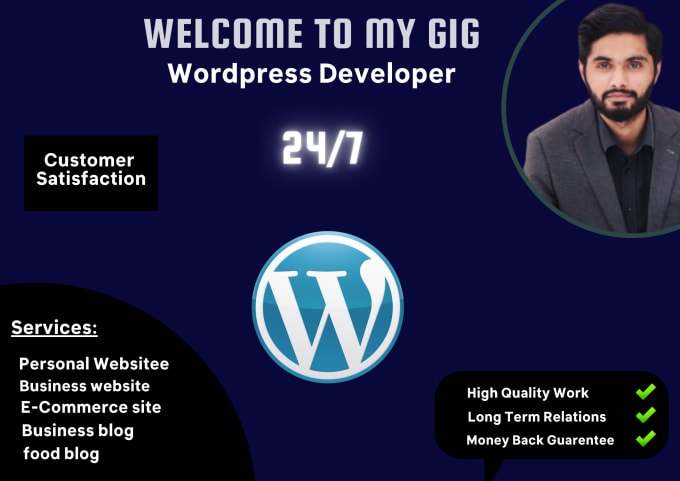 Gig Preview - Build a professional and responsive wordpress website