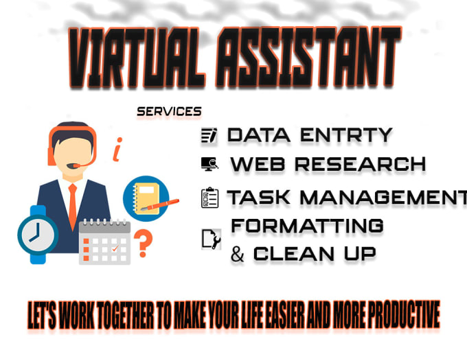 Gig Preview - Do good at virtual assistant,research,data entry,excel