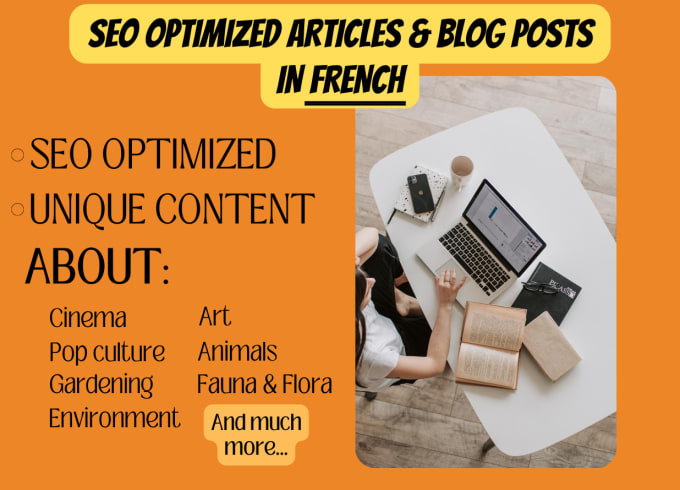 Gig Preview - Write a SEO optimized article in french