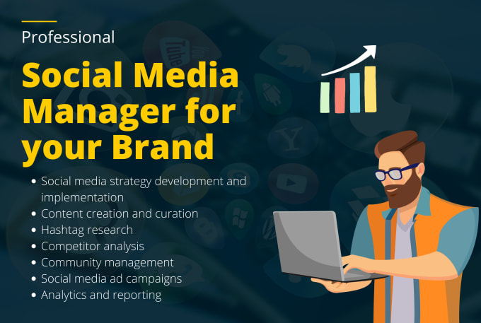 Gig Preview - Be professional social media manager for your brand