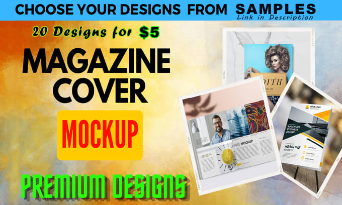 Gig Preview - Elevate your magazine cover with premium mockup designs