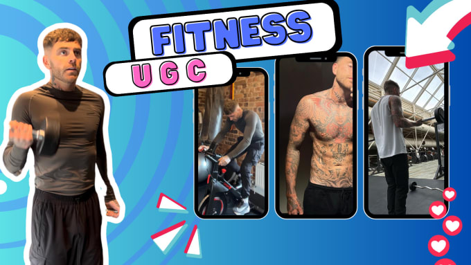 Gig Preview - Make fitness ugc and ad creative for you, I am male creator