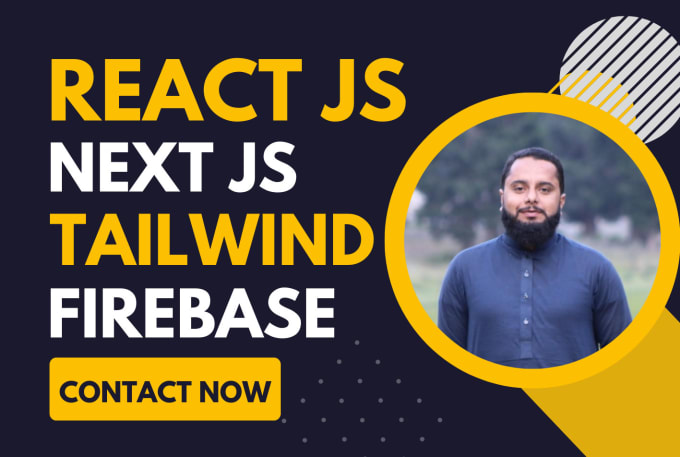 Gig Preview - Our agency will do nextjs reactjs website development with tailwind firebase