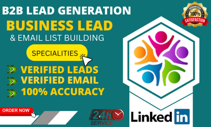 Gig Preview - B2b lead generation targeted email list building linkedin web research