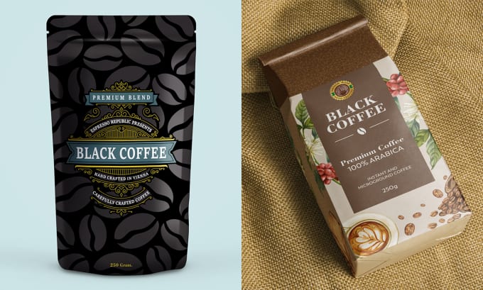 Gig Preview - Design coffee packaging, coffee bag, coffee label, coffee pouch and coffee box