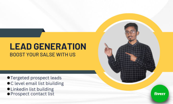 Gig Preview - Provide b2b lead generation and build prospect c level email list