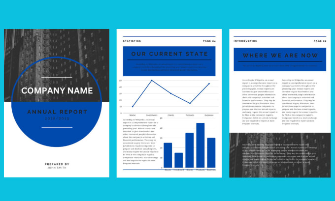 Gig Preview - Design your annual financial report