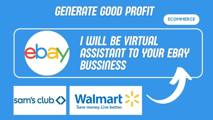 Gig Preview - Be you virtual assistant and do ebay dropshipping through walmart and sams club