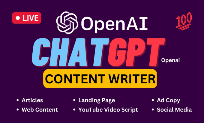 Gig Preview - Be your open ai chatgpt content writer on any topic chat gpt