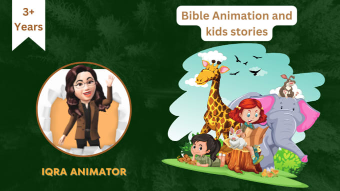 Gig Preview - Create bible animation and rhymes stories for kids