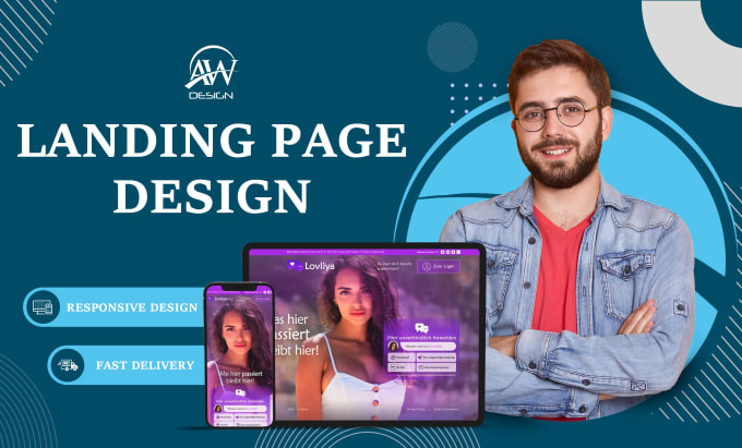 Gig Preview - Design clean and modern responsive landing page