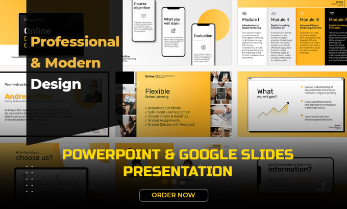 Gig Preview - Create powerpoint slides google and pitch  slides deck