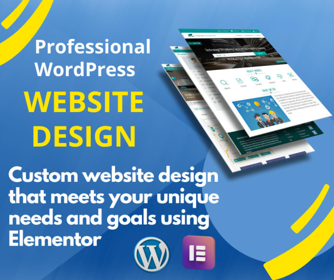 Gig Preview - Professional wordpress website design with elementor pro