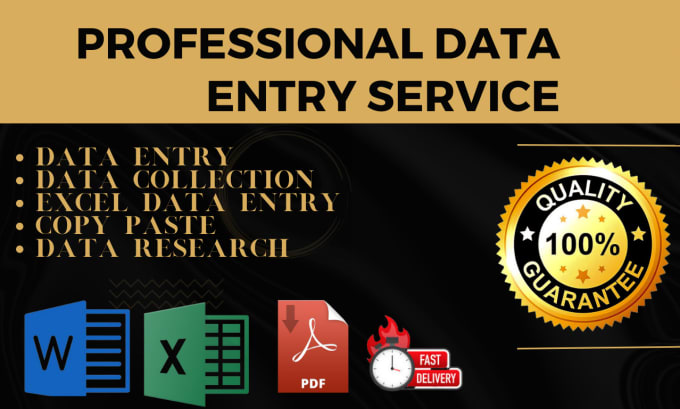 Gig Preview - Do data entry, copy paste, web research and excel data entry