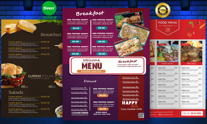 Gig Preview - Create a professional menu for a restaurant 06 hrs