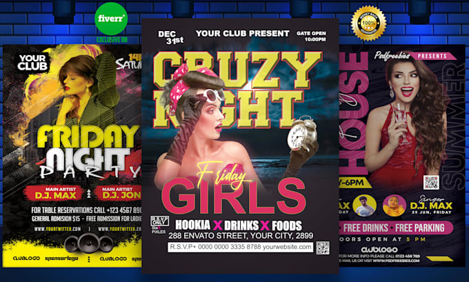 Gig Preview - Do corporate gym club party event flyer design in 06 hrs