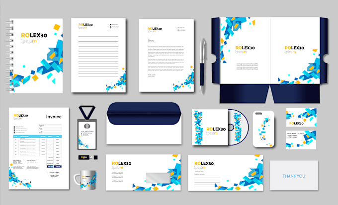 Gig Preview - Do modern latter head invoice business cards stationery corporate identity