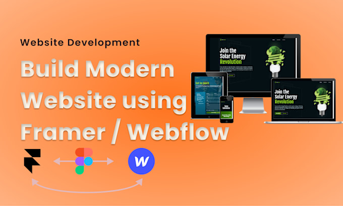 Gig Preview - Design modern framer or webflow website, framer motion, figma to framer, webflow