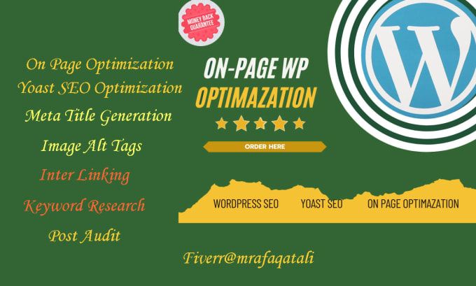 Gig Preview - Do professional on page SEO optimization for your wordpress website