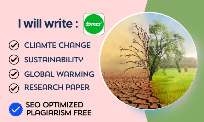 Gig Preview - Write climate change sustainability and global warming articles