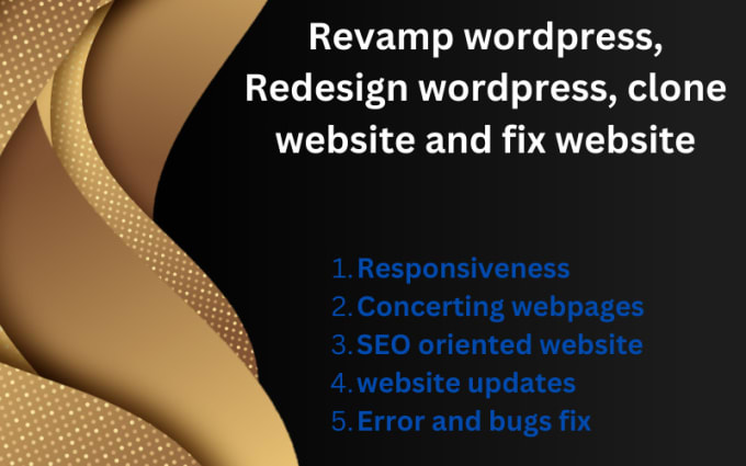 Gig Preview - Revamp wordpress, redesign, clone or fix website superfast