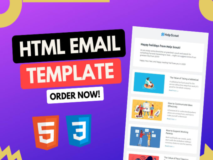 Gig Preview - Create HTML email template, responsive email template