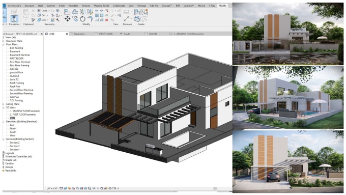 Gig Preview - Make 3d model in revit and renderings