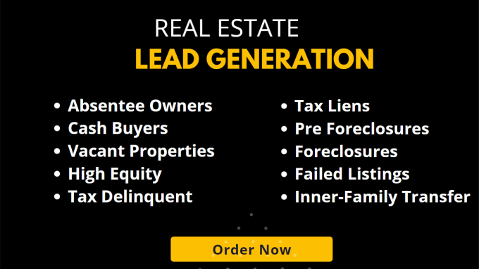 Gig Preview - Provide real estate sellers and buyers leads