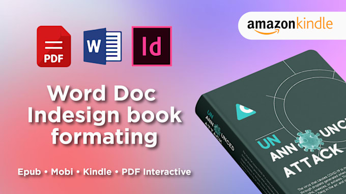 Gig Preview - Convert your word doc file to adobe indesign  kindle mobi