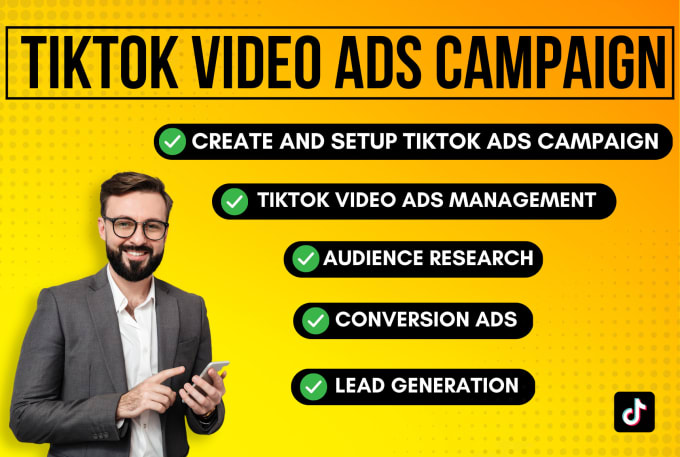 Gig Preview - Create and setup tiktok video ads campaign