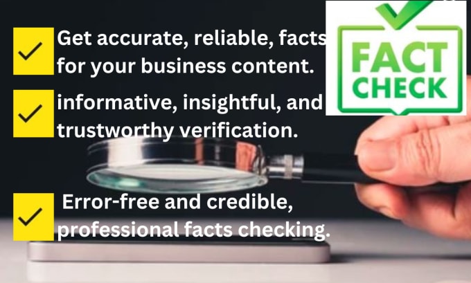 Gig Preview - Fact check your business document