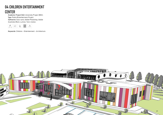 Gig Preview - Do designs and visualizations for children playgrounds