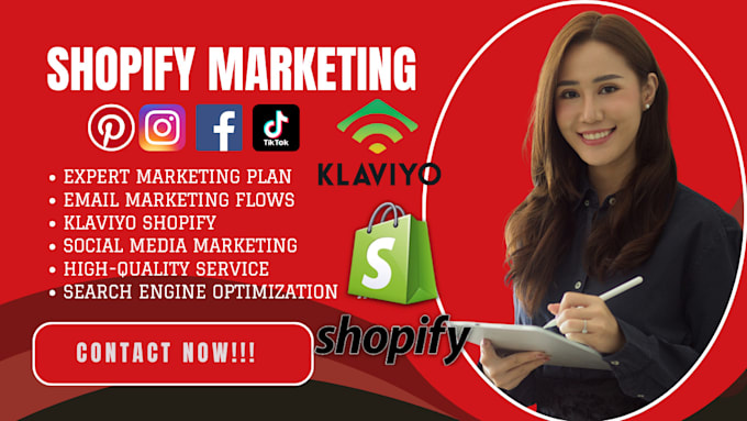 Gig Preview - Shopify website klaviyo email marketing, shopify sales funnel, shopify marketing