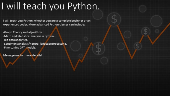 Gig Preview - Teach you python for data science and ai